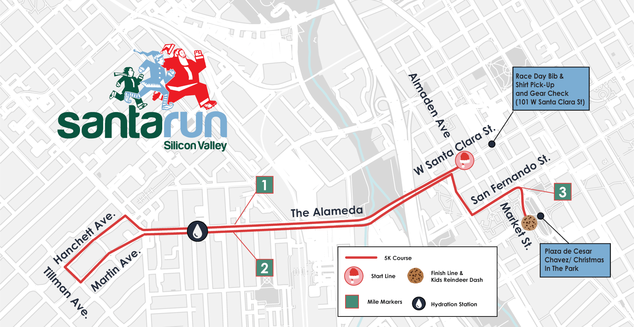 Santa Run 23 Course map